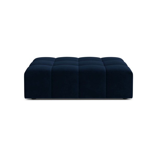 Poggiapiedi blu scuro con rivestimento in velluto Chicago – Cosmopolitan Design