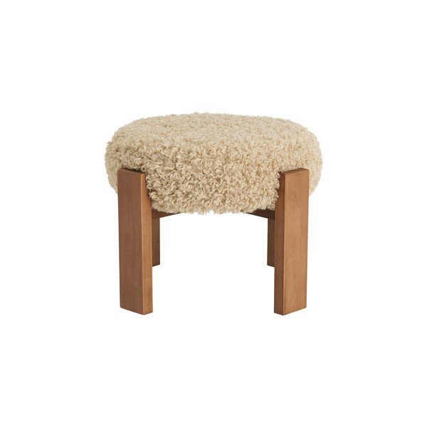 Sgabello beige imbottito Greta – Ellos Home-image-2