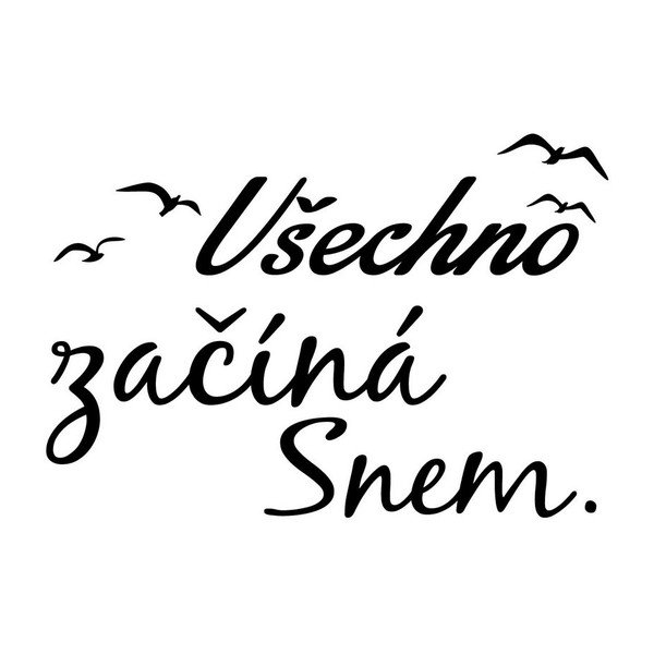 Adesivo murale con citazione Tutto inizia con un sogno - Ambiance-image-2
