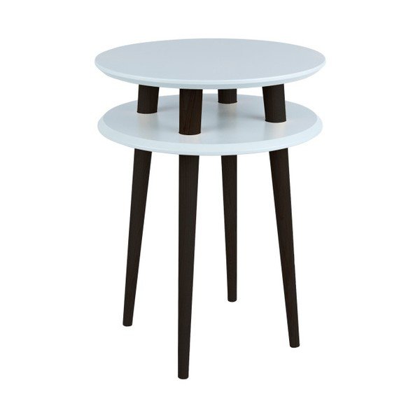 Tavolino grigio chiaro con gambe nere UFO, Ø 45 cm - Ragaba