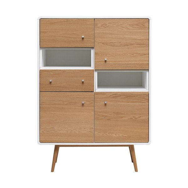 Vitrína ze dřeva bílého dubu Unique Furniture Turin