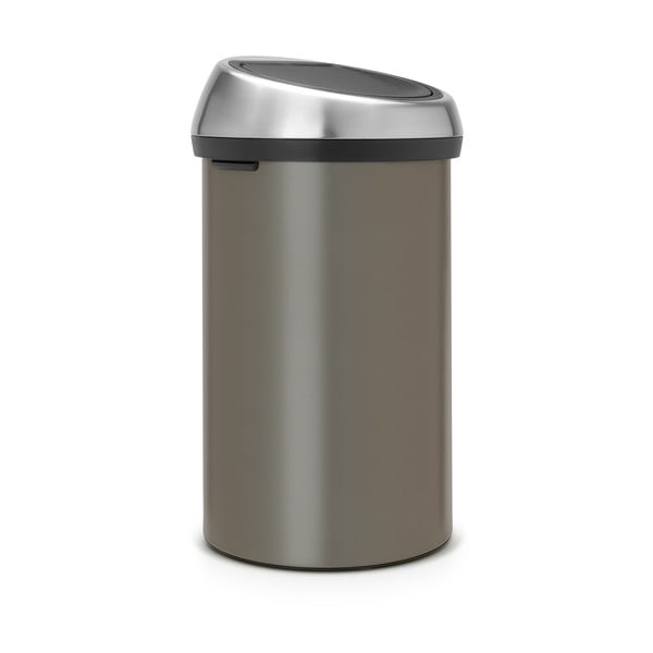 Bidone per rifiuti in acciaio grigio touch 60 l Touch Bin - Brabantia