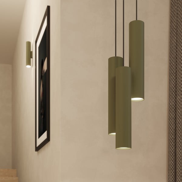 Lampadario verde ø 19,5 cm Castro – Sollux-image-3
