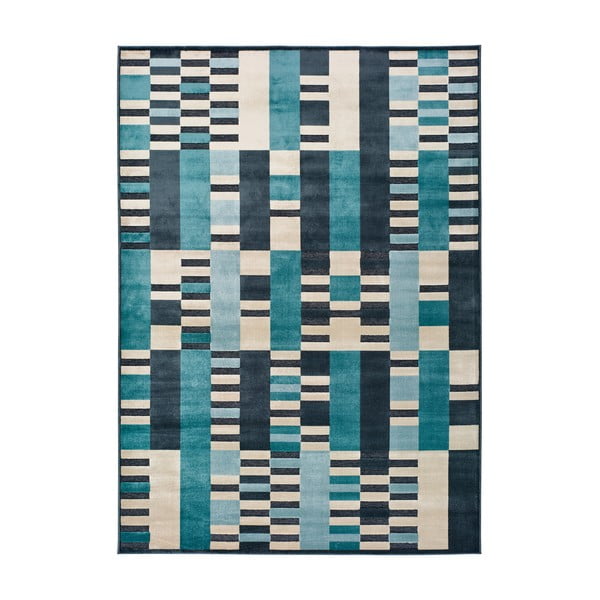 Tappeto blu Farashe Stripes, 140 x 200 cm - Universal
