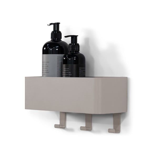 Mensola da bagno da parete grigio tortora in acciaio Multi – Spinder Design-image-2