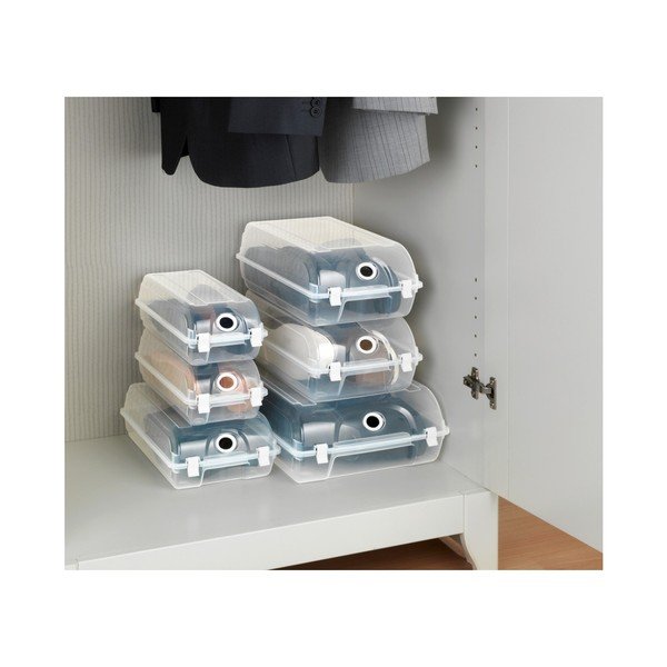 Scatola trasparente per scarpe Smart, larghezza 19,5 cm - Wenko-image-2