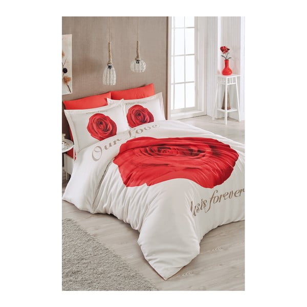 Biancheria da letto in cotone con lenzuolo e 2 federe Tokana, 240 x 260 cm - Mijolnir