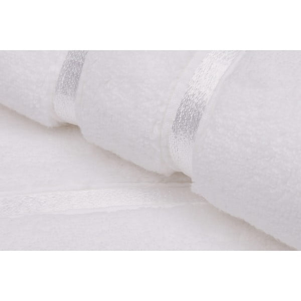 Set di 2 asciugamani in cotone bianco , 50 x 90 cm Dolce - Foutastic-image-1