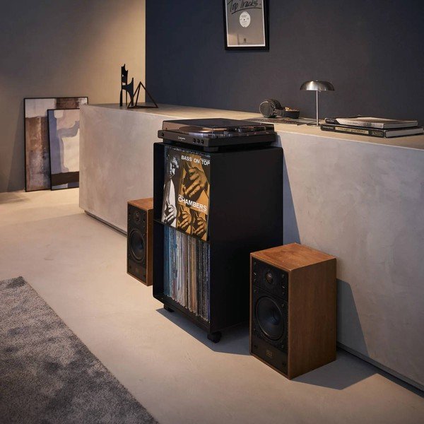 Carrello portaoggetti nero in metallo 40x73x38 cm Tower – YAMAZAKI-image-1