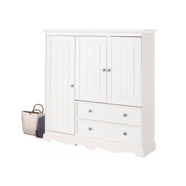 Cassettiera in legno bianco Monty - Støraa-image-1