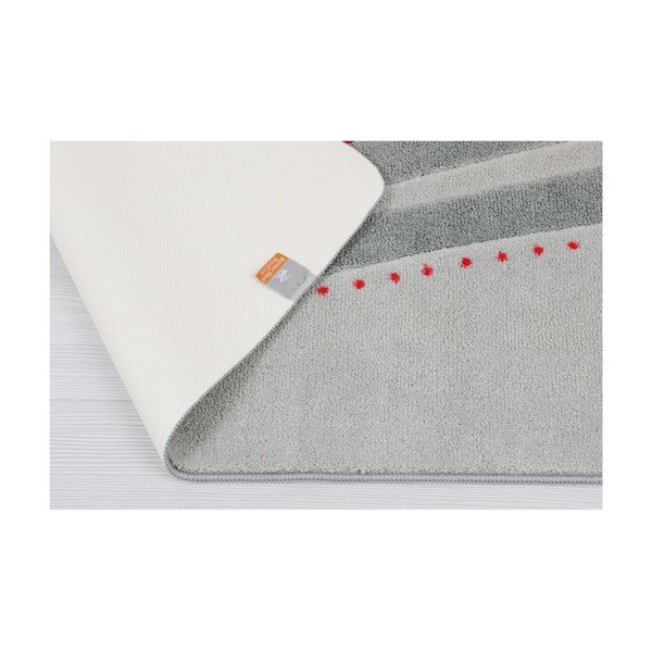 Tappeto da bagno rosso-grigio, 120 x 67 cm - Unknown-image-2