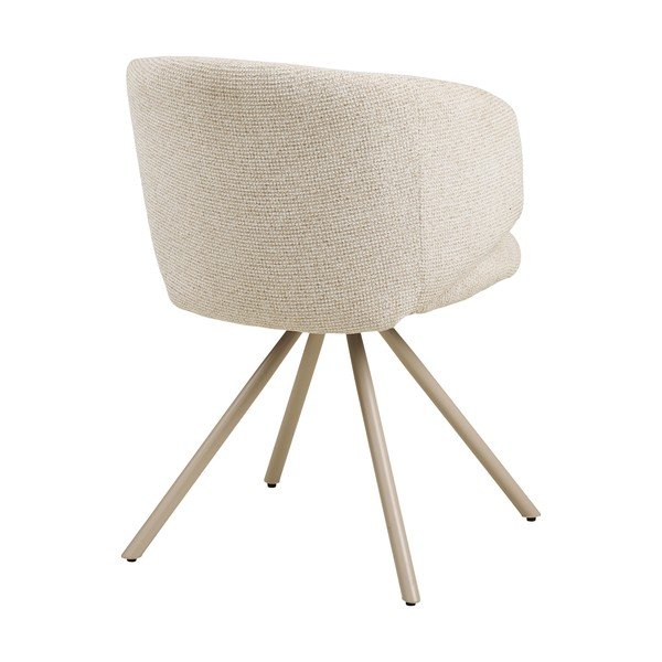 Sedia da pranzo beige in imbottito Fulham – House Nordic-image-4