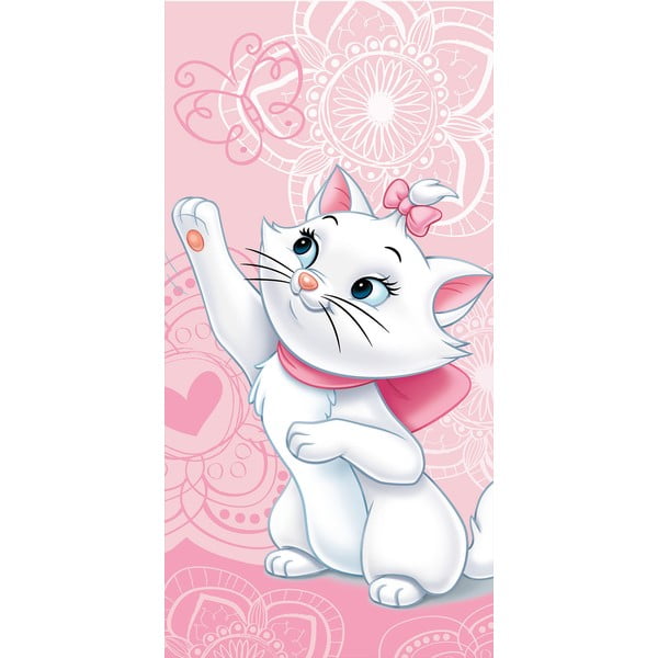 Asciugamano per bambini rosa in cotone 70x140 cm Marie Cat "Butterfly" – Jerry Fabrics