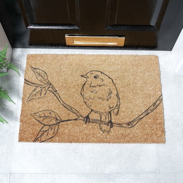 Zerbino in fibre di cocco 40x60 cm Pencil Robin – Artsy Doormats-image-2