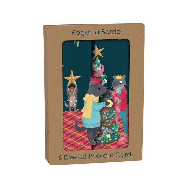 Balicí papíry v sadě 5 ks s vánočním motivem Animal Crackers  – Roger la Borde-image-1