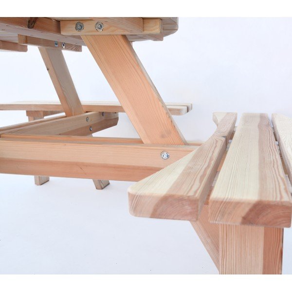 Set da pranzo da giardino in legno di pino per 4 persone Piknik - Rojaplast-image-3