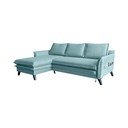 Angolo del divano letto azzurro, angolo sinistro Charming Charlie - Miuform