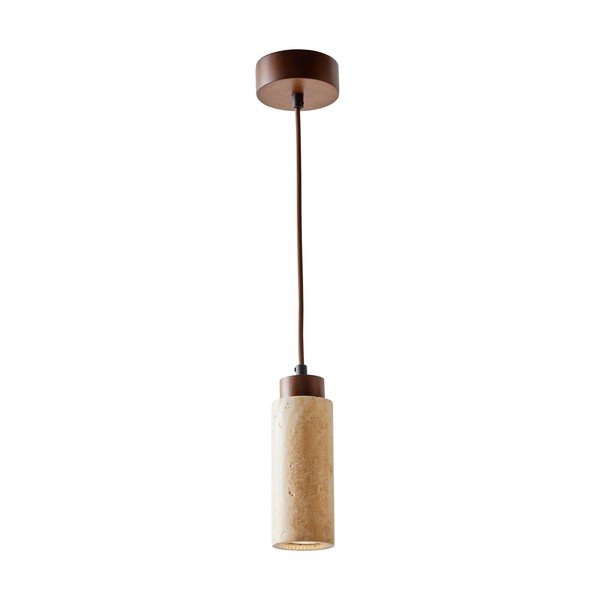 Lampadario beige con paralume in pietra ø 6,5 cm Selma – Opviq lights