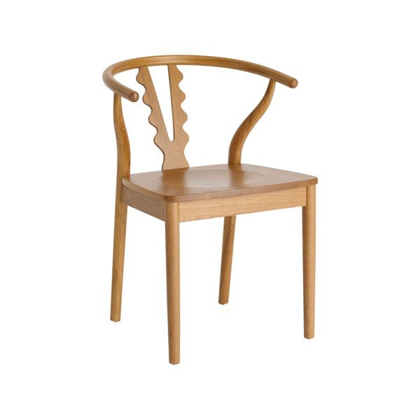 Sedia da pranzo colore naturale scuro in rovere massiccio con braccioli Heddalie – Ellos Home