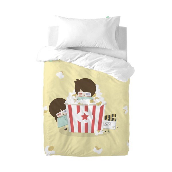 Povlečení z čisté bavlny Happynois Pop Corn, 100 x 120 cm