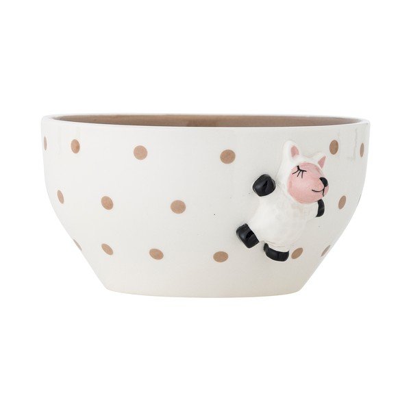 Ciotola per bambini bianca/marrone in gres ø 14 cm Dolly – Bloomingville Mini-image-2