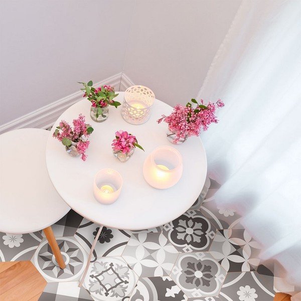 Set di 10 adesivi impermeabili per pavimenti Adamo, 20 x 18 cm - Ambiance-image-1