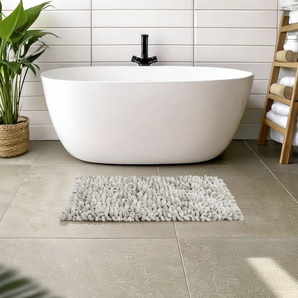 Tappetino per il bagno greige in tessuto 60x90 cm Lerici – Wenko-image-1