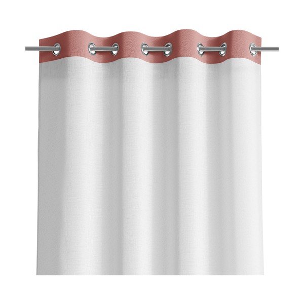 Tenda bianca/marrone 140x250 cm Irvette Eyelets - AmeliaHome