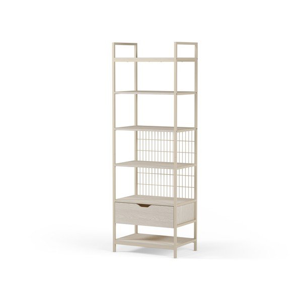 Libreria color crema in acciaio 60x179,5x40 cm Amara – Marckeric