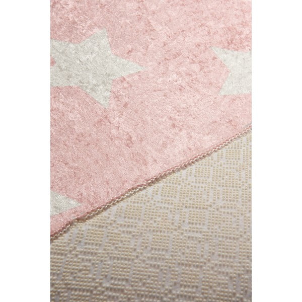 Tappeto rosa antiscivolo per bambini Stars, 140 x 190 cm - Conceptum Hypnose-image-3
