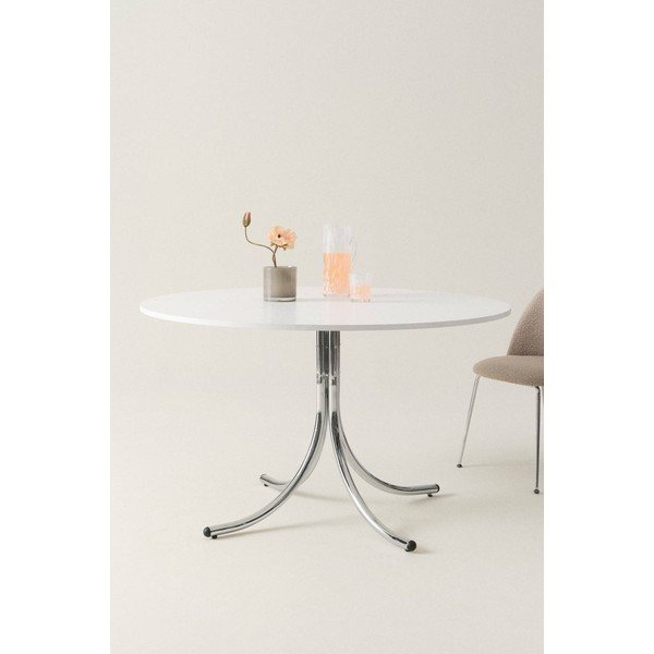 Tavolo da pranzo rotondo in metallo ø 130 cm Chipley – Jotex-image-1