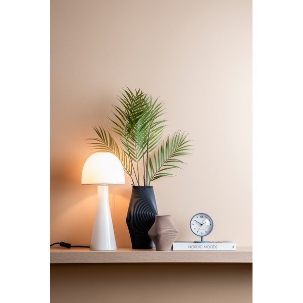 Vaso blu scuro in poliresina (altezza totale 30 cm) Twisted Rib – PT LIVING-image-1