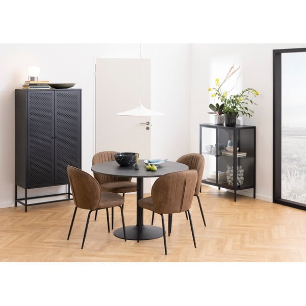 Armadio nero in metallo 80x160 cm Newcastle - Actona-image-1