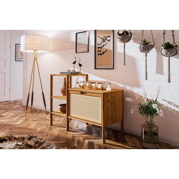 Libreria in legno di quercia in colore naturale 115x86 cm Pola - The Beds-image-3