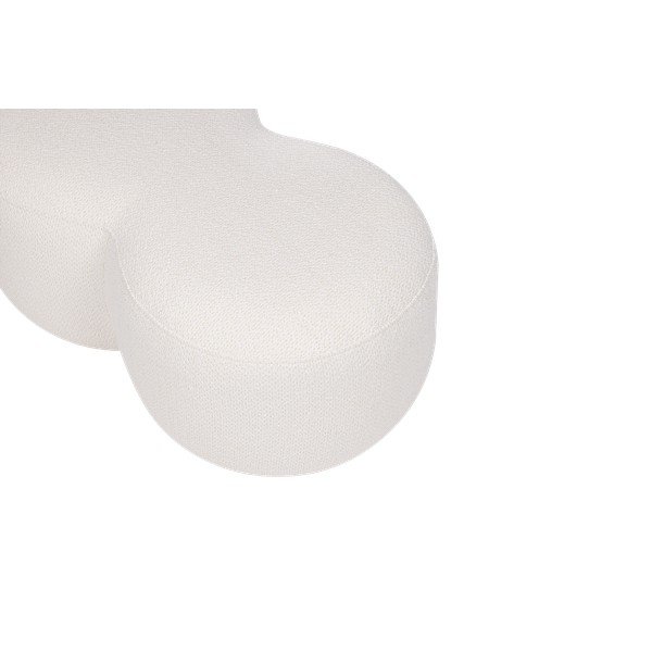 Poggiapiedi beige con rivestimento in bouclé Umbo – noo.ma-image-3