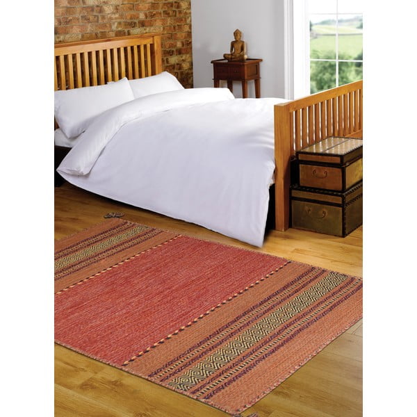 Tappeto in cotone arancione , 60 x 200 cm Antique Kilim - Webtappeti-image-1