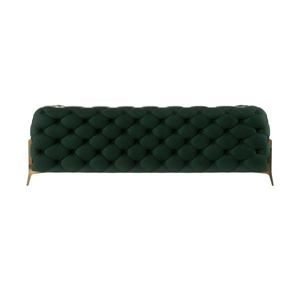 Divano verde scuro con rivestimento in velluto 225 cm Chelsea Bis – Ropez-image-3