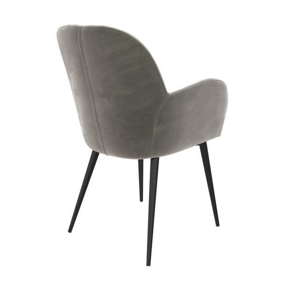 Sedia da pranzo grigia in imbottito Fitz – Støraa-image-2