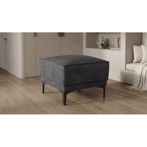 Sgabello antracite in similpelle Copenhagen - Scandic-image-4