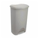 Cestino per la spazzatura greige in plastica con pedale 50 l – Addis