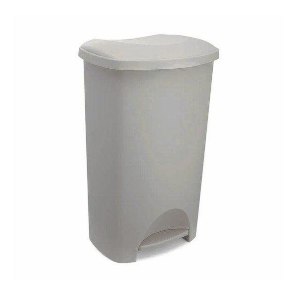 Cestino per la spazzatura greige in plastica con pedale 50 l – Addis