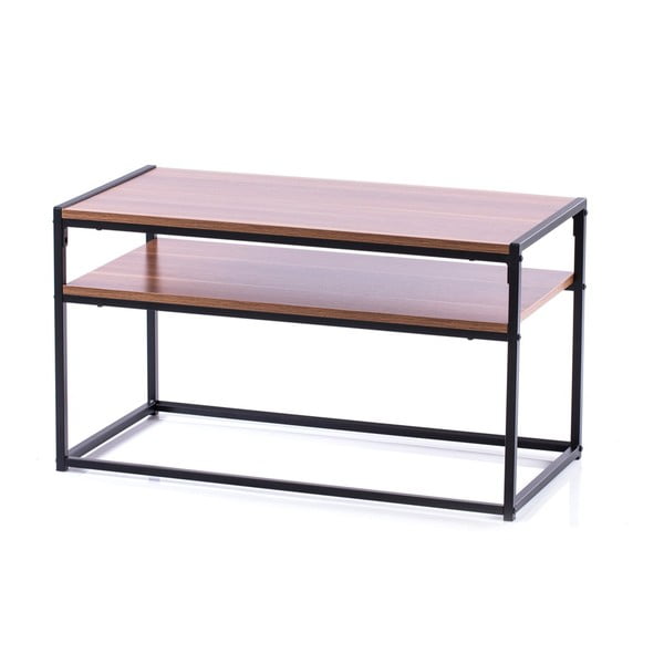 Tavolino marrone con piano in legno di noce 40x80 cm Pjan - Homede