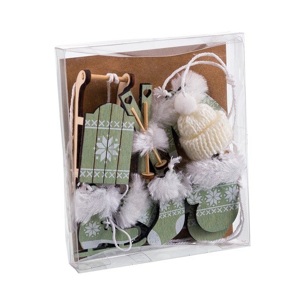 Set di decorazioni per albero di natale in legno 10 pz – Casa Selección-image-2