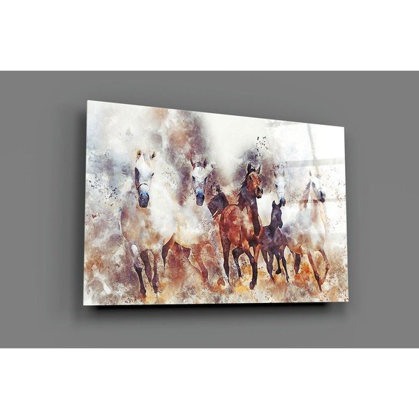 Pittura su vetro Cavalli II. - Insigne-image-2