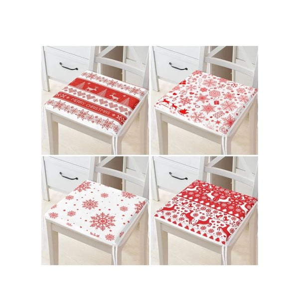 Set di cuscini per sedie a tema natalizio 4 pz 40x40 cm Snowflakes – Mila Home-image-3