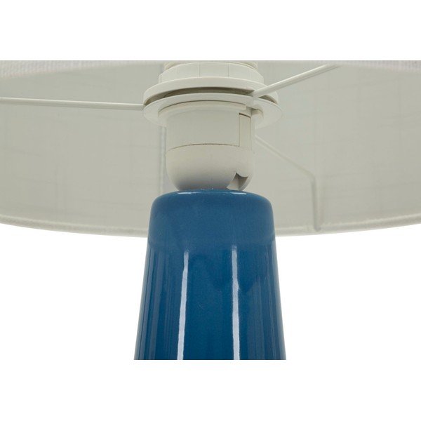 Lampada da tavolo bianca/blu in ceramica con paralume in tessuto (altezza totale 51,5 cm) Gress – Mauro Ferretti-image-4
