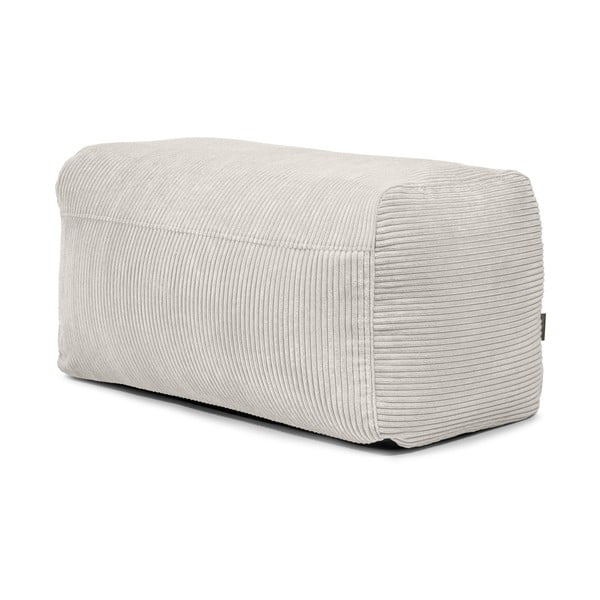 Puof a sacco color crema con rivestimento in velluto a coste Plus 100 Lounge – SLOWDOWN