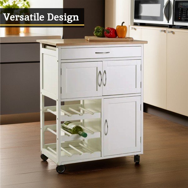 Tavolino da servizio in bambù su ruote 37x67 cm Harlow – Premier Housewares-image-4