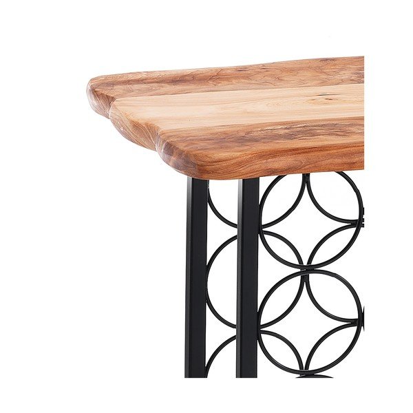 Portabottiglie nero/di colore naturale in metallo per 15 bottiglie 46x56x35,5 cm Ras – Tomasucci-image-2