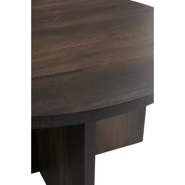 Tavolino da salotto rotondo marrone in MDF ø 85 cm Poppy – Ellos Home-image-3